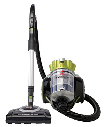 Bissell Powergroom Multicyclonic Bagless Canister Vacuum – Corded – 1654, Black / Lime