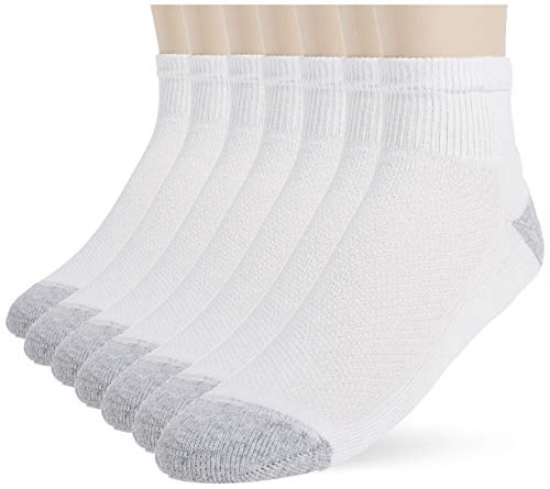 Hanes mens Freshiq X-temp Comfort Cool Ankle Socks, 6-pack casual socks, White/Grey, 6 12 US