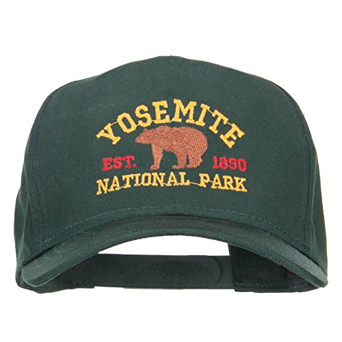 Yosemite National Park Gold Embroidered Cap – Dark Green OSFM