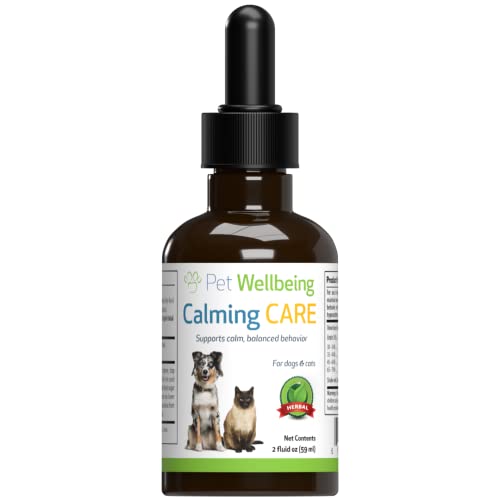 Pet Wellbeing Calming Care for Dogs – Vet-Formulated – Soothes Anxiety and Stress, Promotes Relaxation and Calm Nervous System – Natural Herbal Supplement 2 oz (59 ml)