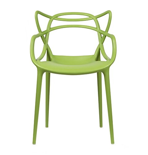 2xhome – Dining Room Chair – Green – Modern Contemporary Designer Designed Popular Home Office Work Indoor Outdoor Armchair Living Family Room Kitchen
