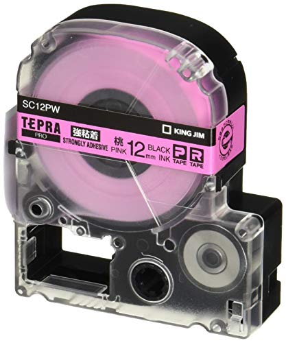 Jim King tape cartridge Tepura PRO strong adhesive 12mm pink SC12PW