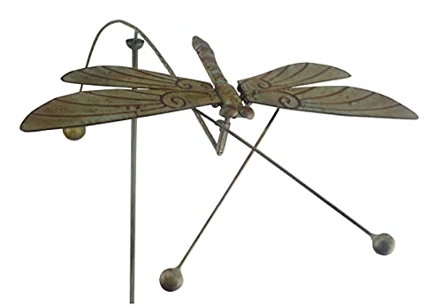 Red Carpet Studios Balancing Metal Garden Rocker Wind Sculpture, 44-Inch, Dragonfly | The Storepaperoomates Retail Market - Fast Affordable Shopping