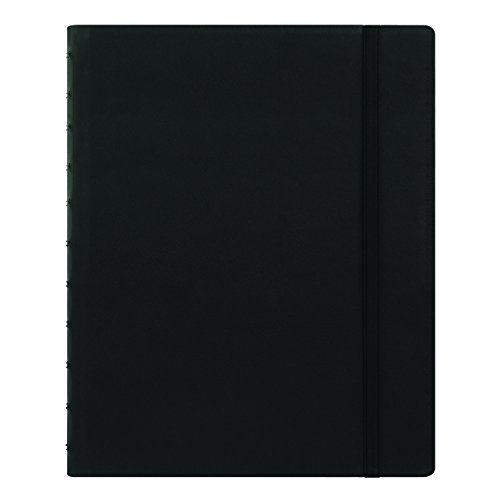 Filofax REFILLABLE NOTEBOOK CLASSIC, 10.8″ x 8.5″ Black – Elegant leather-look cover with moveable pages – Elastic closure, index, pocket and page marker (B115101U), Letter Size