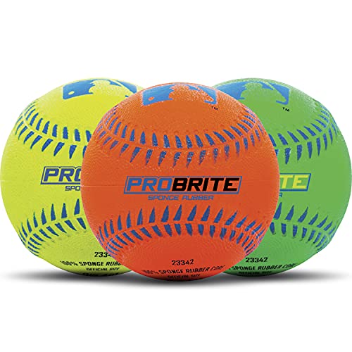 Franklin Sports – Pro Brite – Neon Rubber Teeball – MLB – Youth Tball – Baseball + Softball – Indoor & Outdoor Use