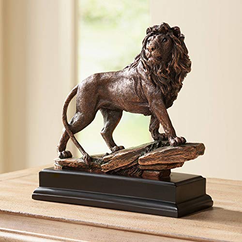 Kensington Hill Regal Lion 11″ High Sculpture in a Bronze Finish