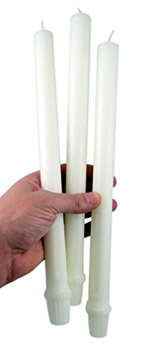 Cathedral Brand 51% Beeswax Short 4’s Candles with Self-Fitting Ends, 7/8 Inch x 12 Inch, Box of 24