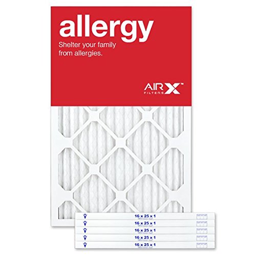 AIRx ALLERGY 16x25x1 MERV 11 Pleated Air Filter – Made in the USA – Box of 6