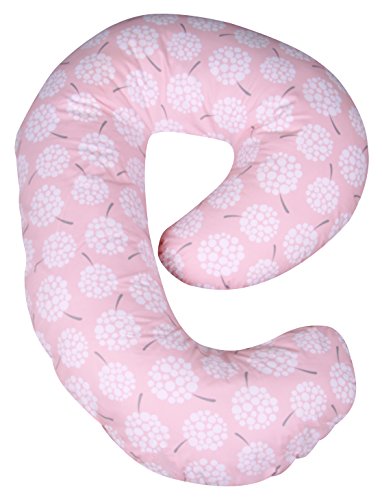 Leachco Snoogle Mini Chic – Compact Side Sleeper Pregnancy Pillow – Dandelion Peach