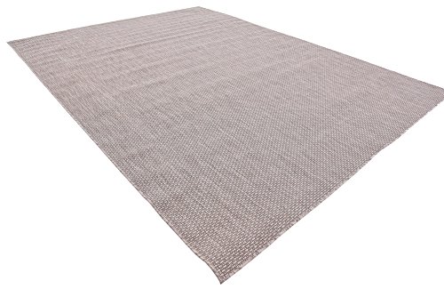 Unique Loom Collection Casual Transitional Solid Heathered Indoor/Outdoor Flatweave Area Rug, 9 ft x 12 ft, Beige | The Storepaperoomates Retail Market - Fast Affordable Shopping