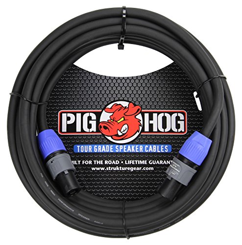 Pig Hog PHSC5SPK High Performance 14 Gauge 9.2mm speakON Speaker Cable, 5 Feet