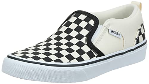 Vans’ Boys’ Asher Checkered Slip On Sneaker Blk/NAT 6 Medium US