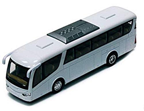Kinsmart Coach Bus, White 7″ Die Cast Model Toy Car