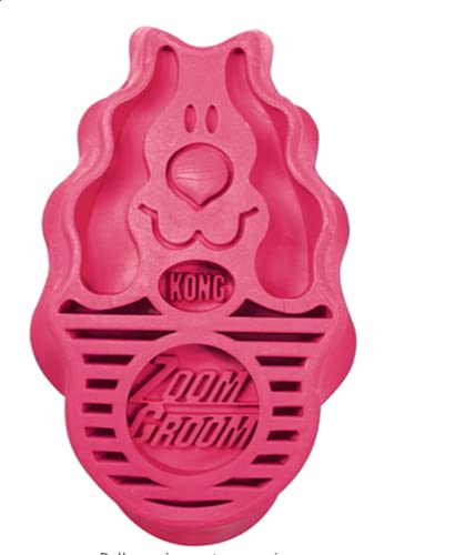 KONG Zoom Groom Multi-Use Dog Brush Pink