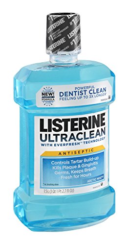 Listerine Uclean Artcmint Size 50.7o Listerine Ultra Clean Rinse Artic Mint 1.5 Liter / 50.7 Oz