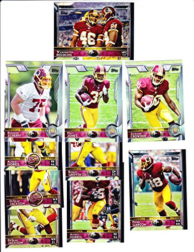 2015 Topps Football Washington Redskins team set shipped in an acrylic case with all rookie cards
