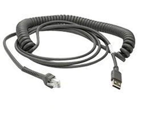 Zebra Technologies CBA-U32-C09ZAR Cable, USB, Shielded Series a Connector, Coiled, 9″ Length