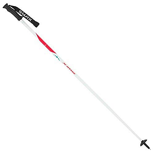 Swix Women’s Techlite Performance Aluminum Ski Pole, 115, White/Red/Blue