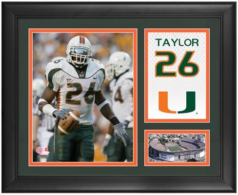 Sean Taylor Miami Hurricanes Framed 15″ x 17″ Campus Legend Collage – College Player Plaques and Collages