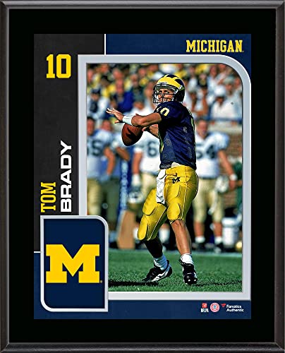 Tom Brady Michigan Wolverines 10.5″ x 13″ Sublimated Player Plaque – College Player Plaques and Collages