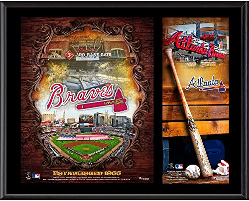 Atlanta Braves Sublimated 12″ x 15″ Team Logo Plaque – MLB Team Plaques and Collages