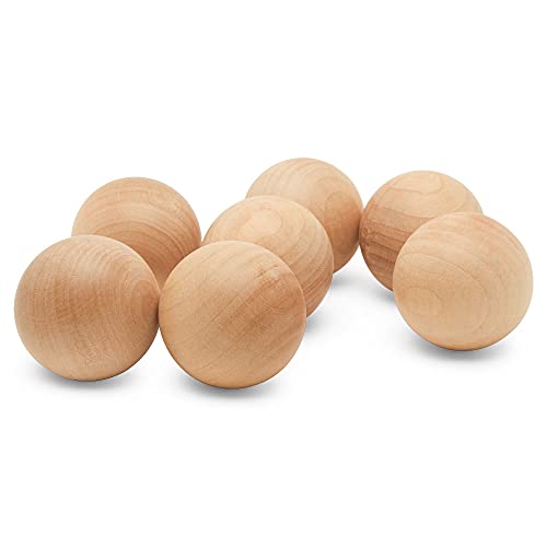 2 inch Wooden Round Ball, Bag of 10 Unfinished Natural Round Hardwood Balls, Smooth Birch Balls, for Crafts and DIY Projects (2 inch Diameter) by Woodpeckers