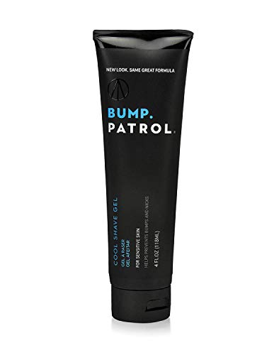 Bump Patrol Cool Shave Gel – Sensitive Clear Shaving Gel with Menthol Prevents Razor Burn, Bumps, Ingrown Hair – 4 Ounces