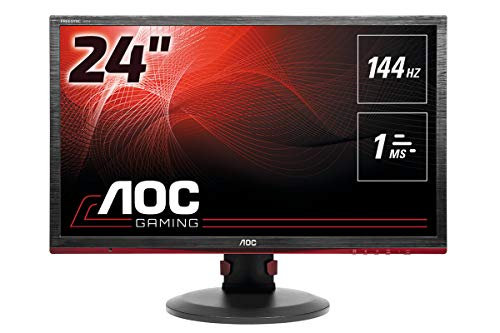 AOC G2460PF 24” Gaming Monitor, FreeSync, FHD (1920×1080), TN Panel, 144Hz, 1ms, Height Adjustable, DisplayPort, HDMI, USB