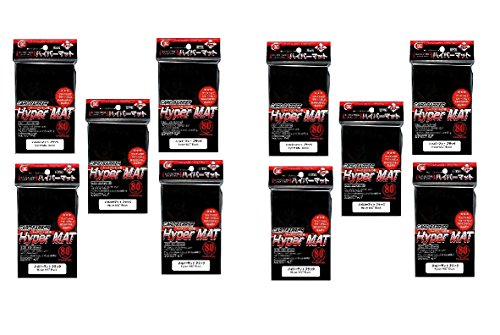 KMC Hyper Matte Sleeves Black ×10 Sets (10 Packs/Total 800 Sheets) ( Japan Import )