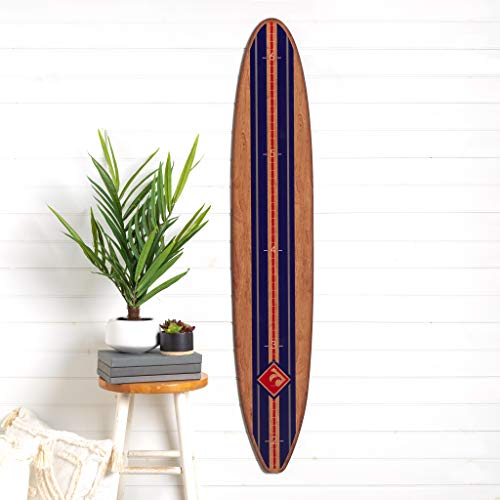 Growth Chart Art | Surfboard Growth Chart for Boys & Girls | Nursery Wall Decor | Surfboard (Navy Stripe)