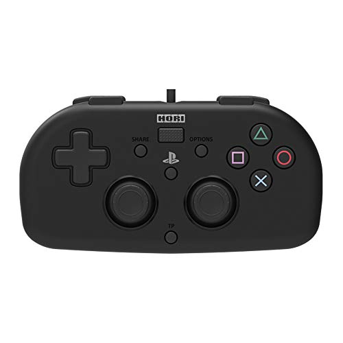 PS4 Mini Wired Gamepad (Black) by HORI – Officially Licensed by Sony