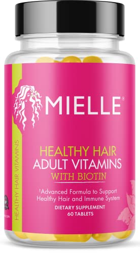 Mielle Organics Adult Healthy Hair Formula Vitamins with Biotin,Capsule,Tablet, 60 Count