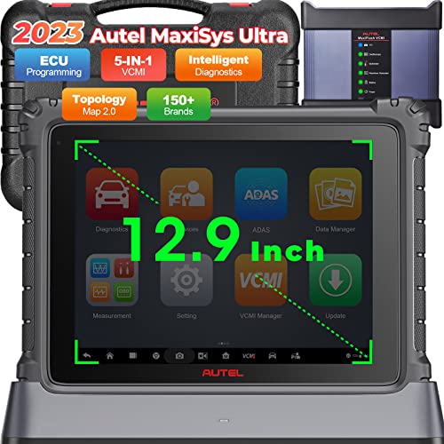 Autel MaxiSys Ultra Scanner MSULTRA: 2023 Intelligent Diagnostic Tool, Upgraded of MS919/MS909/EliteII, 5-in-1 VCMI, ECU Programming and Coding, Topology, 40+ Service, Multitask, Autoauth