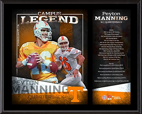 Peyton Manning Tennessee Volunteers 12″ x 15″ Campus Legend Sublimated Player Plaque – College Player Plaques and Collages