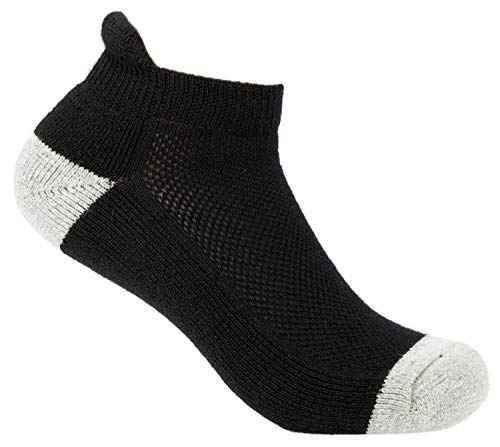 Running Alpaca Socks Aloe Infused – Black/Light Grey, Small/Medium Unisex