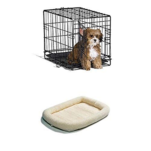 18-Inch Single Door iCrate with Fleece Bed | The Storepaperoomates Retail Market - Fast Affordable Shopping