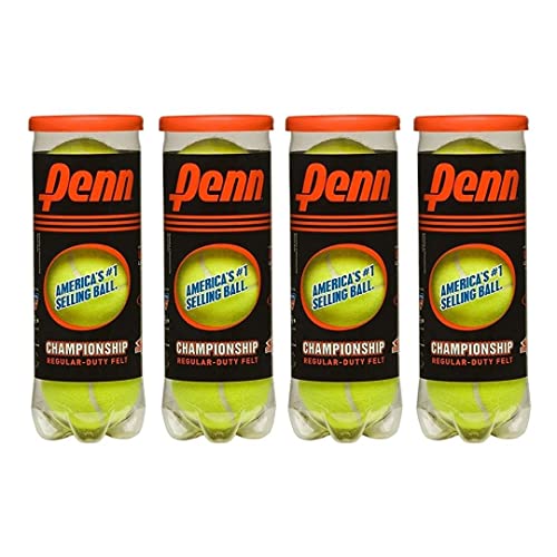 PENN Championship regular-duty tennis balls 4 can bundle