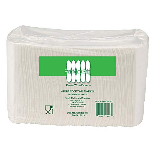 1 Ply White Beverage Napkins (Pack of 500ct)