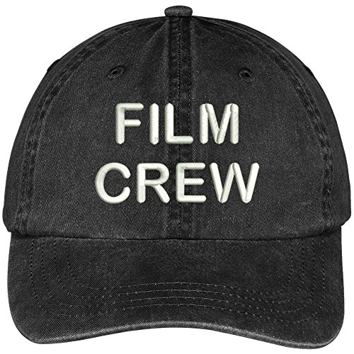 Trendy Apparel Shop Film Crew Embroidered Pigment Dyed Cotton Cap – Black