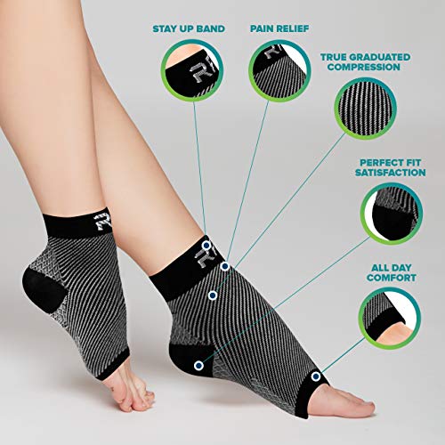 Plantar Fasciitis Compression Socks | Foot & Ankle Brace for Women & Men | Toeless Ankle Compression Sleeve for Ankle Support, Plantar Fasciitis, Night Splint, Arch & Achilles Tendonitis Relief | The Storepaperoomates Retail Market - Fast Affordable Shopping