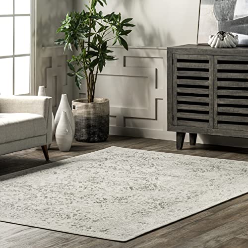 nuLOOM Odell Vintage Area Rug, 4′ x 6′, Ivory | The Storepaperoomates Retail Market - Fast Affordable Shopping