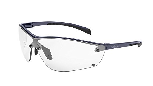 Bolle Safety 40237, Silium+ Safety Glasses PLATINUM, Dark Gunmetal Frame, Clear Lenses