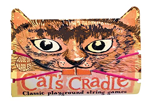 House of Marbles Cat’s Cradle, a Classic Children’s Favourite Finger String Playground or Kindergarten Game, with Cord and Instructions, The Original Retro Magical Puzzle Game for Kids and Teens