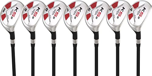 Majek Men’s Golf All Hybrid Complete Full Set, which Includes: #4, 5, 6, 7, 8, 9, PW Senior Flex Right Handed New Utility “A” Flex Club