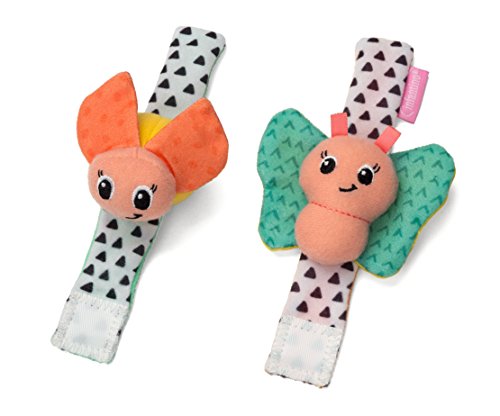 Infantino Wrist Rattles, Butterfly and Lady Bug