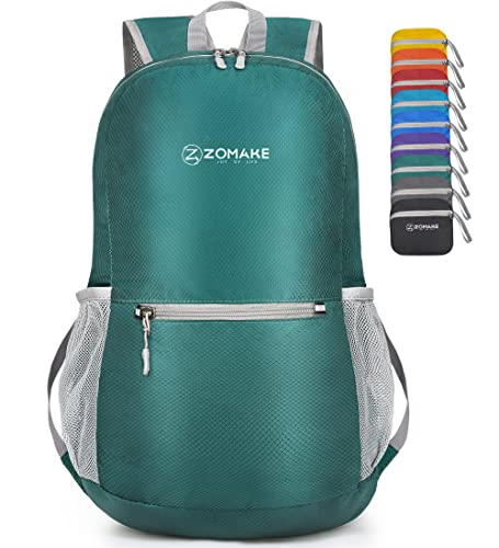 ZOMAKE Ultra Lightweight Hiking Backpack 20L – Water Resistant Small Backpack Packable Daypack for Women Men(Dark Green)