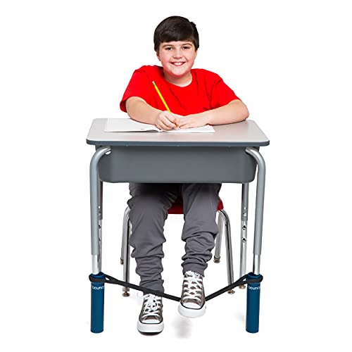 The Original Bouncy Bands® for Desks (Blue) – Children Love Bouncing Their Feet and Feeling The Tension to Relieve Their Anxiety, Hyperactivity, Frustration, or Boredom