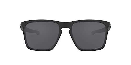 Oakley Men’s OO9341 Sliver XL Rectangular Sunglasses, Matte Black/Grey Polarized, 57 mm