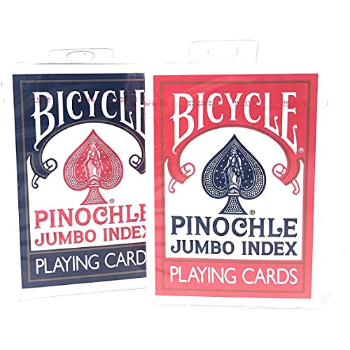 Bicycle Pinochle Playing Cards Jumbo Index 2 Decks