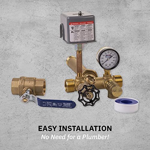 Plumb eeze Pressure Tank Installation Kit with 1″ Brass Union tank tee to fit most pressure tanks with diameters up to 16″ | The Storepaperoomates Retail Market - Fast Affordable Shopping